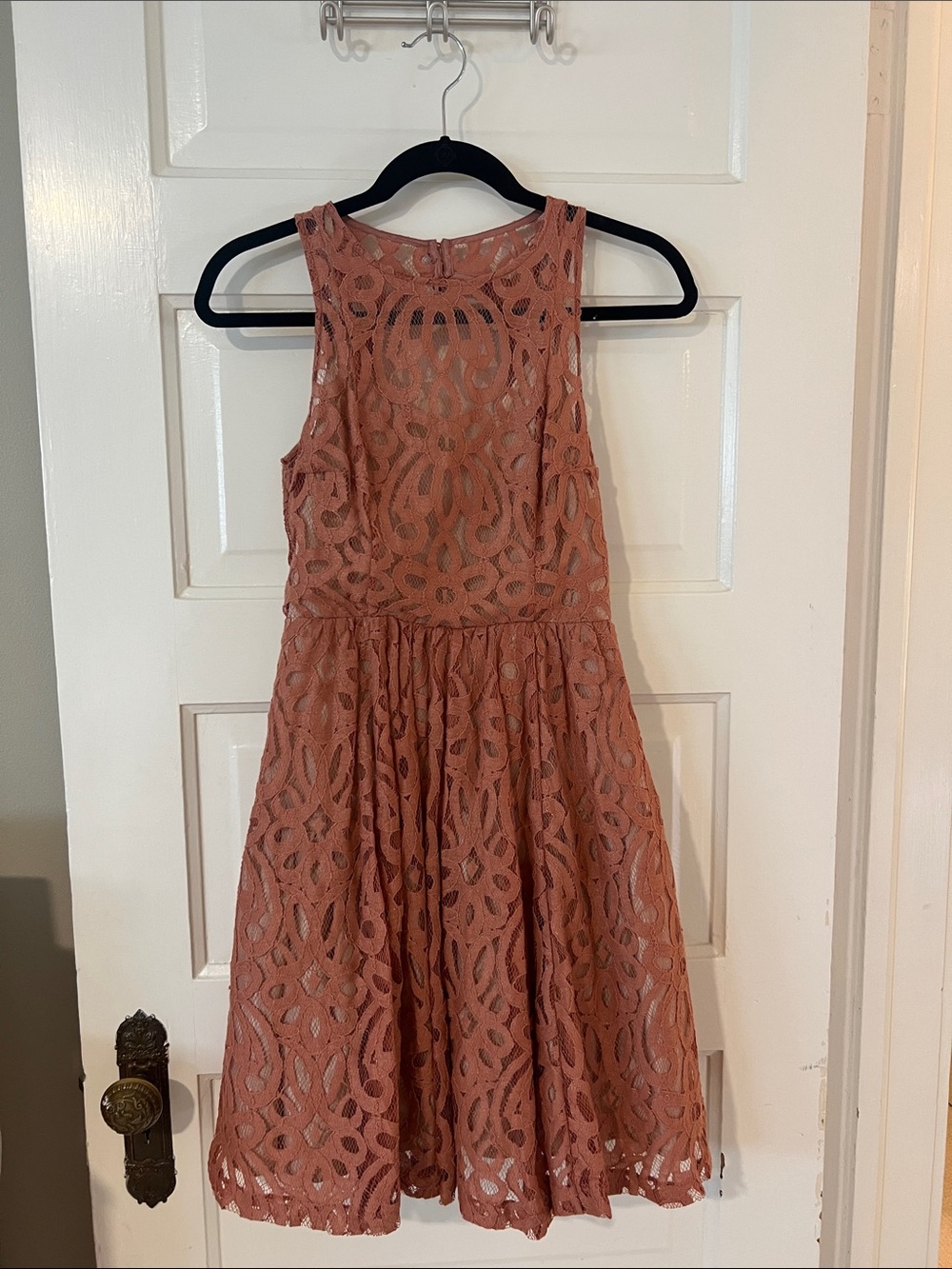 Plenty by Tracy Reese Dusty Rose Lace Fit-and-Flare Dress